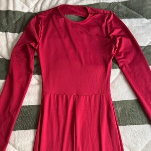 Elegant Red Long Sleeve Jumper